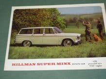 HILLMAN SUPER MINX ESTATE "With Powerful new 1,725 engine" brochure (1960s)