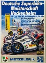 HOCKENHEIM 1990 June 23-24 German Superbikes Motorcycle Racing programme