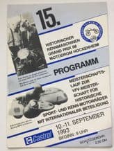 HOCKENHEIM Motorcycle race program 1993 11 Sep HISTORIC MOTORCYCLE RACES (1)