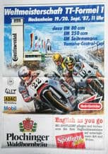 HOCKENHEIM TT F1 1987 Bike Racing Original period poster 32x32"(820 x 600mm)