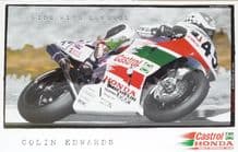 HONDA CASTROL SUPERBIKE Colin Edwards . Poster 16 x 10" ( 420 X 245mm)