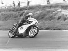 Honda RC166 250cc 6 cyl  Mike Hailwood Snetterton 1967.Photo