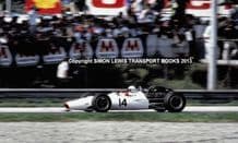 HONDA V12 RA300 John Surtees colour action photo Monza,1967 Italian GP 10x7"