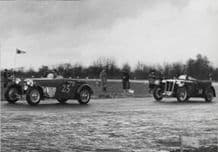 HRG - P Scott and MG - R White at Castle Combe Mar 1951
