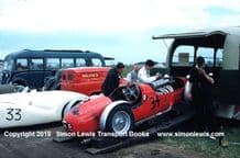 HWM ALTA. VPA9 Albert Wake's car in paddock at Charterhall May 31 1952 & Tyerer's BMW