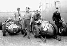 HWM F2 cars at Silverstone 1952 with Hamilton and Heath