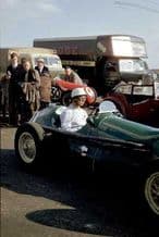 HWM Lance Macklin 1952 Silverstone paddock Rare colour photo. 10x7"