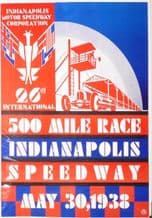 INDIANAPOLIS 500 1938 reproduction poster 25 x 18"(630x470mm)
