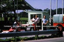Iso Marlboro IR02 (Williams) photo. Lafitte's car in Goodwood Pit with Frank Williams,Testing 1974