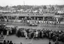 Jaguar D Type (Hawthorn) & Maserati 300s (Mieres) In The Pits Le Mans 1955