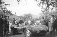 JAGUAR D Type KDB 100 Peter Blond paddock at Prescott late 50s .10x7"am' photo