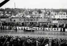 Jaguar D Type. Ivor Bueb in the pits Le Mans 1955 (1st)