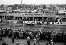 Jaguar D Type. Mike Hawthorn in pits Le Mans 1955 (1st)
