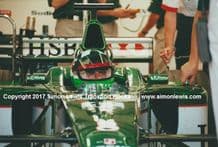 JAGUAR R1 F1 Dario Franchitti pit garage, testing at Silverstone 2000 . Photo