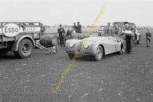 Jaguar XK120 refuelling. Winfield 1951 photo
