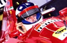 Jean Alesi . Ferrari.  Silverstone Pits 1995