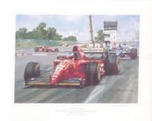 JEAN ALESI Ferrari 1995 CANADIAN GP by MICHAEL TURNER