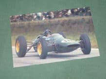 JIM CLARK Lotus 25. 1963 French GP Postcard (Card School)