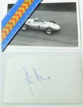 JO BONNIER, Original autographed photo. PORSCHE  1961 German GP