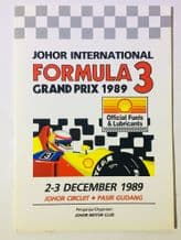 JOHOR (Malaysia) 1989 Dec 2-3 F3