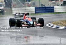 JORDAN 193. Rubens Barricello . photo. British GP wet practice 1993