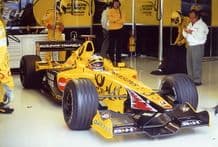 Jordon EJ10 Jarno Trulli. Silverstone pit lane March 2001 (a)