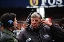 Ken Tyrrell & designer Frank Dernie. Silverstone Pits 1991