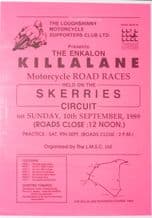KILLALANE Mortorycle road race Poster 1989. Skerries.Ireland 25 x 18" ( 640 x 460mm)