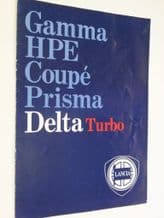LANCIA Gama, HPE, Coupe, Prisma, Delta TURBO 8 page large brochure c.1984