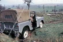 Land Rover series 2 in a ditch on Welsh farm early 1960s