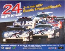 LE MANS 24 Hours Race 1997 Qualifying original poster 21x16"(540x400mm)