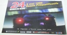 LE MANS 24 Hours Race 1998 'Pre-Qualifying/Test Weekend' original poster 23x16" ( 450x600mm)