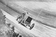 Leyland Thomas Special. Parry Thomas at speed Brooklands 1925