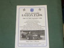 LOTON PARK Hillclimb 1998 September 20 programme