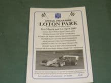 LOTON PARK Hillclimb 2002 April 1 programme