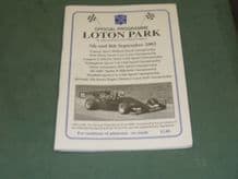 LOTON PARK Hillclimb 2002 September 7 - 8 programme