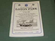 LOTON PARK Hillclimb 2003 June 22 programme