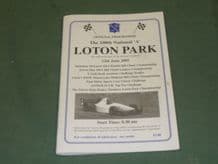LOTON PARK Hillclimb 2005 June 12 programme