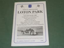 LOTON PARK Hillclimb 2005 September 25 VSCC programme + ticket