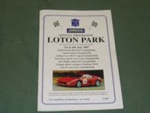 LOTON PARK Hillclimb 2007 July 7-8 programme