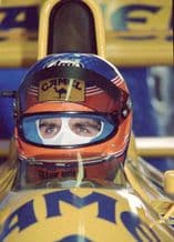 Lotus 102 Lamborghini Donnelly Brazilian GP pits 1990