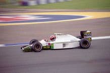 Lotus 102D Herbert at speed British GP 1991