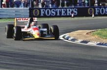 Lotus 107 Herbert at speed British GP 1993 (a)
