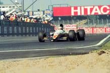 Lotus 109 Zanardi at speed British GP 1994 (b)