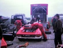 Lotus 47 John Miles car in paddock 27 04 1968 (a)