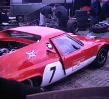 Lotus 47 John Miles car in paddock 27 04 1968 (b)