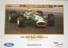 LOTUS 49 Jim Clark COSWORTH FORD 25 Years 1967-1992 Poster 23 x 16" (590 x 400mm)
