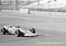 LOTUS 56 Turbine 4WD Joe Leonard Riverside USAC 1968 10x7" b&w photo