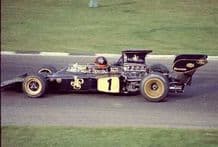 Lotus 72 Emerson Fittipaldi at speed 1972 Brands 50,000