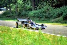 Lotus 72 Emerson Fittipaldi at speed 1972 British GP